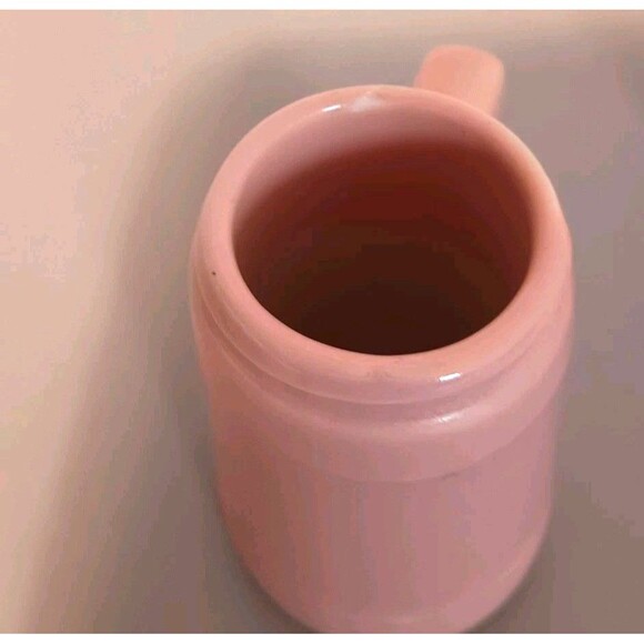 Vtg Mini Beer Stein Set Of 4 Pink & Dark Blue Ceramic Mug Shot Glasses Unmarked - Picture 16 of 16